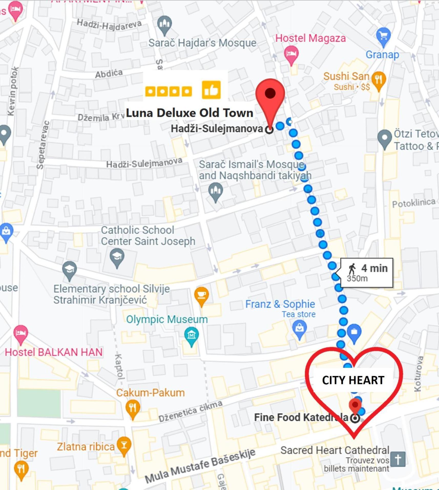 Luna Deluxe City Center & Free Parking Сараево Экстерьер фото